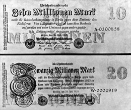 Inflated German Mark Bills