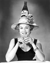 Woman With Champagne Hat
