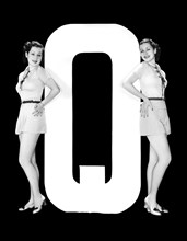 The Letter "Q"  And Two Women