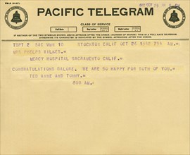Congratulatory Telegram