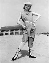 A Woman In A 1914 Swim Suit