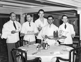 Waiters aboard the SS President Monroe.