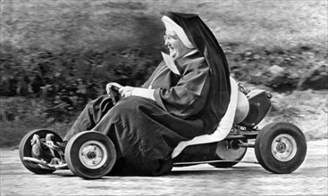 Nun On A Go-Kart