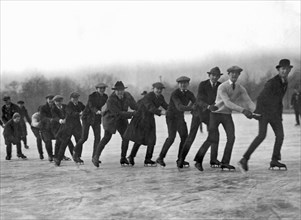 A Line Of Ice Skaters