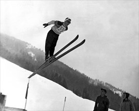 Ski Jumper Takes To The Air