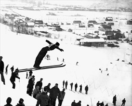 A Ski Jump On A Snowy Day