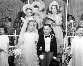 Young Children Stage Wedding