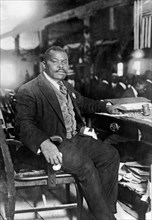 Marcus Garvey At His Desk