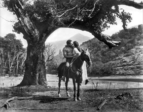 Romantic Kiss On Horseback