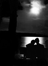 Lovers Sitting Moonlight