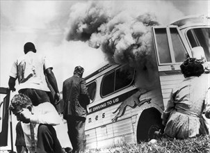 Freedom Riders Bus Burned