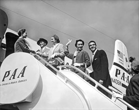 Passengers Board PanAm Clipper