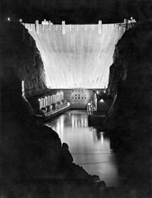 Boulder Dam Lite Up For Tenth Anniversary