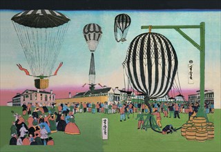 Launching of Hot Air Balloons 1872