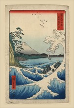 Mt. Fuji and a rough surf 1850