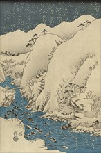 Mountains and rivers on the Kiso Road (Kisoji no sansen) #1 1857