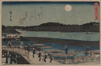 Moon over Sumida River. 1850