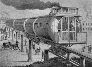 Elevated railway based on meigs' system