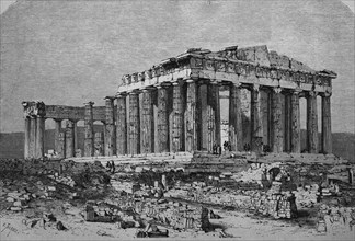 Ruins of the parthenon in athens