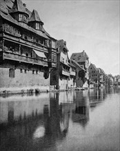 Nuremberg, houses on the pegnitz river
