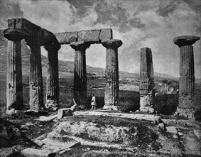 Apollo temple in the ruins of corinth