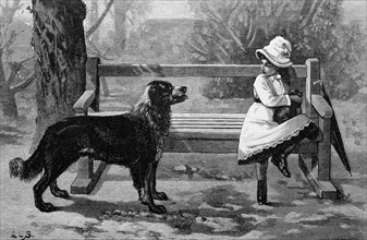 Child with a dog