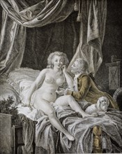 french engraving after a painting by huet