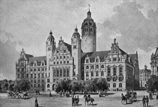 The planned new town hall of leipzig
