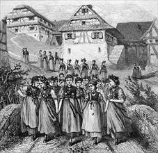 Alsatian village girls