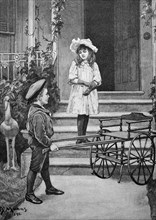 Children with a carriage
