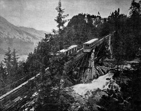 Giessbach railway, canton of bern, switzerland, circa 1880