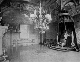 Throne room in the prince's palace of monaco