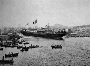 ship's launch on the seine river