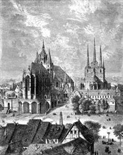 Erfurt with its cathedral