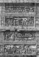 Relief of the temple of borobudur