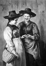 Two women looking