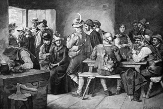 Group of peolpe at the inn