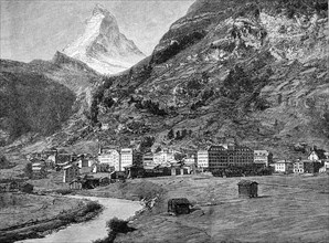 Zermatt and matterhorn mountain