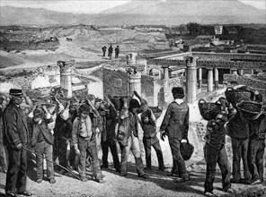 Excavations at pompeii, italy