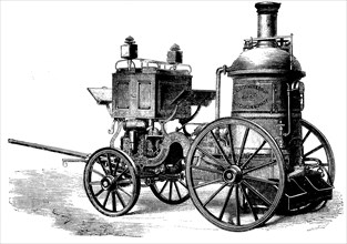 Steam fire engine,