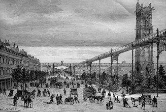 Light rail project in paris in 1888