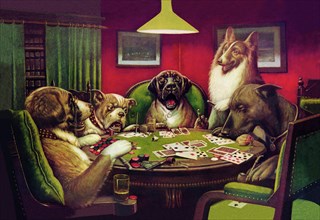 Dog Poker - "Stun, Shock & the Win" 1903