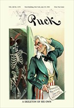 Puck Magazine: A Skeleton of His Own 1903
