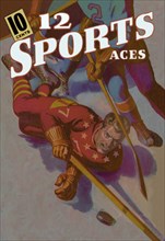 Hockey Player Down on the Ice 1942