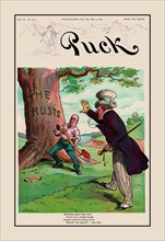 Puck Magazine: Felling the Trusts 1900