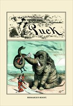Puck Magazine: Bismarck's Boost 1883