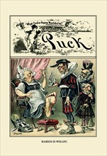 Puck Magazine: Barkis Is Willin'! 1883