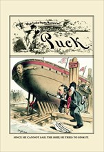 Puck Magazine: Cannot Sail, Try to Sink 1884