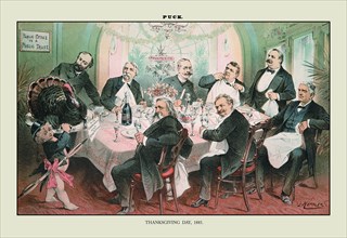 Puck Magazine: Thanksgiving Day, 1885 1885