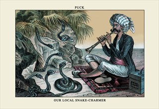 Puck Magazine: Our Local Snake-Charmer